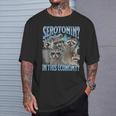 Serotonin In This Economy Raccoon Meme Bootleg Graphic T-Shirt Gifts for Him