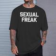 Sexual Freak 面白い言い回し皮肉なかわいいセクシーなクールなセックス Tシャツ 彼への贈り物