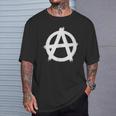 Signos De Anarquía Libertad Punks Punk Rock Anarquía Camiseta unisex Regalos para él