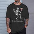 Social Distortions スケルトン ドリンクパーティー ミニマリスト Tシャツ 彼への贈り物
