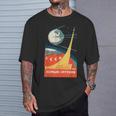 Sputnik Ussr ビンテージポスター製品 共産主義ソ連宇宙 Tシャツ 彼への贈り物
