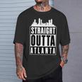 Straight Outta Atlanta 都市のシルエット Tシャツ 彼への贈り物
