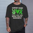 Support Squad Mental Health Awareness Groovy Green Ribbon T-Shirt Gifts for Him