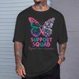 Support Squad Thyroid Cancer Awareness Butterfly T-Shirt Gifts for Him Support Squad Thyroid Cancer Awareness Butterfly T-Shirt Gifts for Him