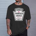 Tangy Tabasco ソースグループ 調味料ファミリーマッチング Tシャツ 彼への贈り物