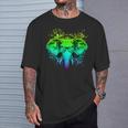 Trippy Dj Cadeau Pour Ravers Techno House Éléphant Psychédélique T-Shirt Cadeaux pour lui
