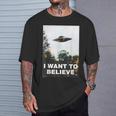 Ufoシャツ I Want To Believe Alien Ufotシャツ Tシャツ 彼への贈り物
