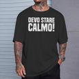 Uomo Devotare Calmo Frase Divertente Ironica Uomo Amico Papà Maglietta Regalos para él