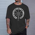 Vegvisir バイキング ルーン文字サークルバイキング Tシャツ 彼への贈り物