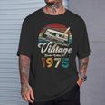 Vintage 1975 Cumpleaños 50 Años Cassette Lápiz Camiseta unisex Regalos para él