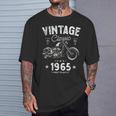 Vintage Born 1965 60Th Birthday クラシック レトロ バイク Tシャツ 彼への贈り物