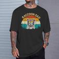 Vintage Retro Wild Animalummerunglass Common Raccoon Dad Tシャツ 彼への贈り物
