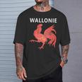 Wallonie Coq Artistique Wallonie T-Shirt Cadeaux pour lui