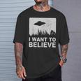 I Want To Believe I Aliens Ufo エリア 51 Roswell Tシャツ 彼への贈り物