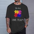 We Are One Team ジグソーパズル付き Tシャツ 彼への贈り物