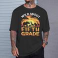Wild About Fifth Grade Zoo Animals Back To School Safari T-Shirt Gifts for Him