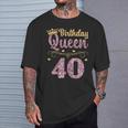 Women's 40Th Queen Birthday 40 Years Forty T-Shirt Geschenke für Ihn