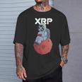 Xrpかわいい月の男暗号通貨電話トレーダー Tシャツ 彼への贈り物