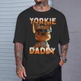 Yorkie Daddyヨーキー パパ 父の日 お父さん スウィート・ヨークシャー・テリア Tシャツ 彼への贈り物