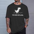 You Are Offline T-Rex 恐竜のラン ピクセルアート 恐竜ゲーム Tシャツ 彼への贈り物