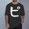 【ピ】カタカナ 一文字 可愛い 日本語 面白い おもしろ ネタ 筆文字 片仮名 五十音 文字 かっこいい ウケ狙い 毛筆 Tシャツ 彼への贈り物
