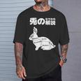 うさぎの撫で方解説 ウサギ好き うさぎ好き うさぎの飼い主 おもしろ うさぎ 兎 Tシャツ 彼への贈り物