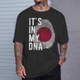 おかしな It's In My Dna 日本国旗 指紋 Tシャツ 彼への贈り物