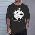 かわいい どんぐり 笑顔 ハッピー どんぐり ブラックワーク ミニマリスト Tシャツ 彼への贈り物