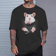 かわいいねずみポケットネズミ好き Tシャツ 彼への贈り物