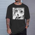 かわいいアヘ顔 アニメ 女の子 オタクウィーブ ラブ ビッグアイズ ドリップ Tシャツ 彼への贈り物