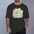 かわいいカメの花 I キッズ 亀 Tシャツ 彼への贈り物