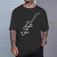 かわいいノートギターの形 Tシャツ 彼への贈り物