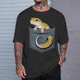 かわいいヒョウゲッコ トカゲ爬虫類 ヒョウ ヤモリのお父さん用 Tシャツ 彼への贈り物