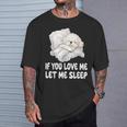 かわいいビションフリーゼ If You Love Me Let Meleep パジャマ Tシャツ 彼への贈り物