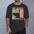 かわいいビーバーの動物 Tシャツ 彼への贈り物