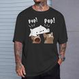 かわいいボンゴ猫遊びポップ猫ミーム Tシャツ 彼への贈り物