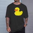 かわいいラバーダックイエローグラフィックかわいいラバーダック Tシャツ 彼への贈り物