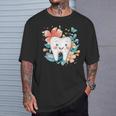 かわいい歯と花iキッズ歯 Tシャツ 彼への贈り物