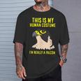 これは私の人間のコスチュームです私は本当にハヤブサ鳥です Tシャツ 彼への贈り物