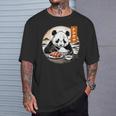 とんかつ パンダ 水墨画 日本食 日本語 おもしろ レトロ 和風 動物 Tシャツ 彼への贈り物