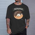 ねこぺん日和 ドーナツねこぺん ダークカラー Tシャツ 彼への贈り物