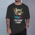 アイ・ドゥー・ホワット・アイ・ワント キャット・ウィズ・サングラス Tシャツ 彼への贈り物