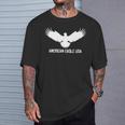 アメリカンイーグル Usa ハクトイーグルシルエット 長袖tシャツ Tシャツ 彼への贈り物