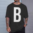 アルファベットアルファベットモノグラムイニシャル。 Tシャツ 彼への贈り物