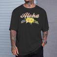 アロハイエロー ハイビスカス Tシャツ 彼への贈り物