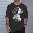 イングリッシュセッター 犬 モチーフ ペット イラスト イングリッシュセッター Tシャツ 彼への贈り物