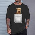 ウェルシュテリア パピー ドッグ ポケット入り Tシャツ 彼への贈り物
