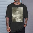 エイリアン Ufo ファニー キャッツ エイリアンの侵略猫 Tシャツ 彼への贈り物