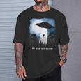 エイリアン アブダクション 牛 Ufo We Are Not Alone ギフト Tシャツ 彼への贈り物