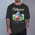 エクアドル コトパクシ国立公園 レトロ ラマ お土産 ハイキング Tシャツ 彼への贈り物